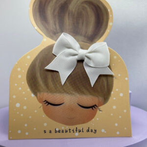 White hair bow