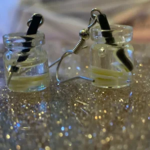Banana water drop earrings