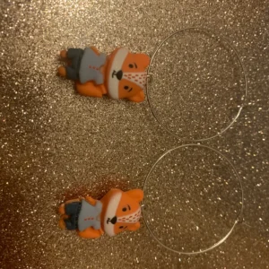 Fox hoop earring