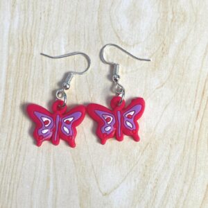 Butterfly drop earrings
